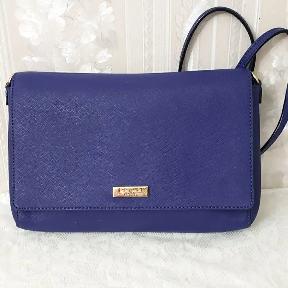 Kate Spade Chain Crossbody Bag EUC Purplish Blue